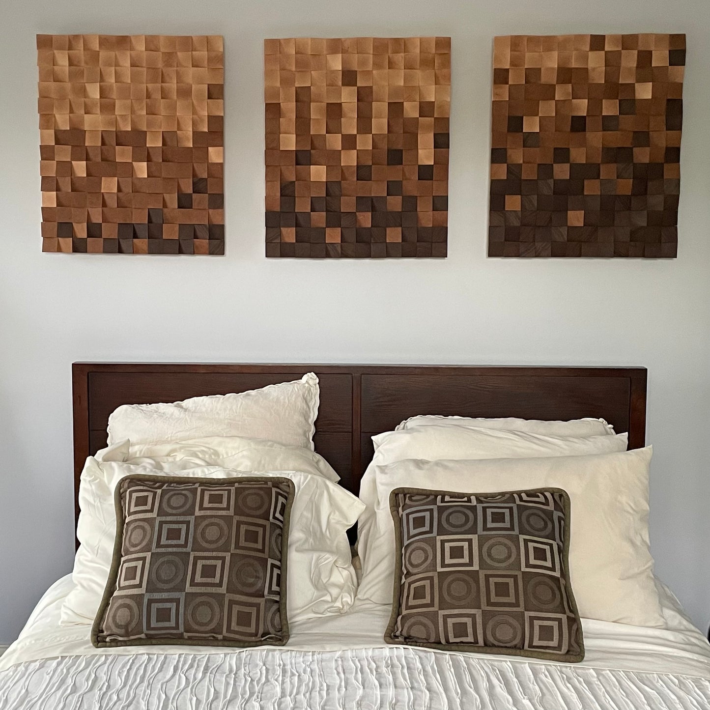 Ombré Mixed Hardwood Rectangle Wall Art